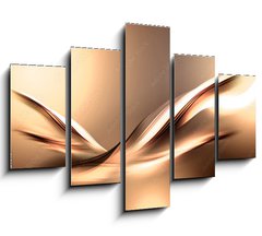 Obraz 5D ptidln - 150 x 100 cm F_GB101221018 - Abstract beautiful motion gold fractal like a bird background.Modern bright digital illustration.