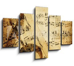 Obraz 5D ptidln - 150 x 100 cm F_GB10573828 - vintage musical background