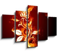 Obraz   Fire rose, 150 x 100 cm