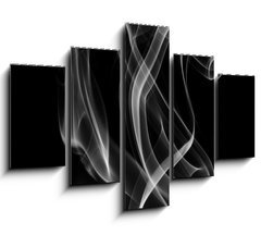 Obraz   Smoke abstract, isolated on black background., 150 x 100 cm