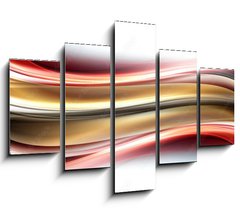 Obraz 5D ptidln - 150 x 100 cm F_GB109610245 - Modern Shiny Abstract Wave Design