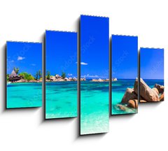 Obraz   amazing tropical holidays in paradise beaches of Seychelles,Praslin, 150 x 100 cm