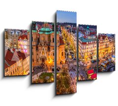 Obraz 5D ptidln - 150 x 100 cm F_GB123780086 - Panorama of Old Town of Prague at Christmas time.