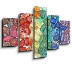 Obraz   Crystal tumbled chakra stones, 150 x 100 cm