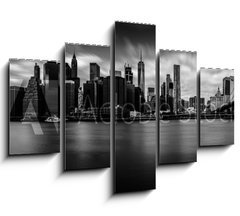 Obraz 5D ptidln - 150 x 100 cm F_GB126584936 - Manhattan from Brooklyn (B&W)