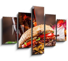 Obraz   Close up of home made burgers, 150 x 100 cm