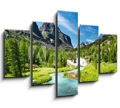 Obraz 5D ptidln - 150 x 100 cm F_GB13388404 - Mountain view - Horsk vhled