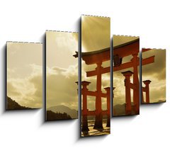 Obraz ptidln 5D - 150 x 100 cm F_GB13832329 - Great torii at Miyajima - Velk torii v Miyajima