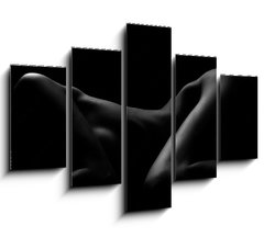 Obraz   Sexy body nude woman. Naked sensual beautiful girl. Artistic black and white photo., 150 x 100 cm