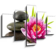 Obraz ptidln 5D - 150 x 100 cm F_GB15079554 - Composition zen, pierres, lotus et bambou