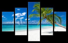 Obraz 5D ptidln - 150 x 100 cm F_GB151310725 - coco palm on tropical paradise island dream beach