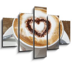 Obraz 5D ptidln - 150 x 100 cm F_GB15458903 - Kaffee mit Herz