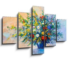 Obraz 5D ptidln - 150 x 100 cm F_GB163278851 - Oil painting flowers