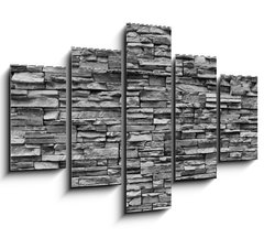 Obraz 5D ptidln - 150 x 100 cm F_GB165501117 - White brick stone wall.