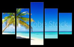 Obraz 5D ptidln - 150 x 100 cm F_GB166266454 - Schner Strand im Paradies