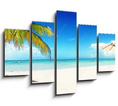 Obraz 5D ptidln - 150 x 100 cm F_GB166899372 - Sonnenliegen am Strand
