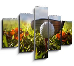 Obraz   Golf club and ball in grass, 150 x 100 cm