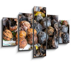 Obraz 5D ptidln - 150 x 100 cm F_GB171137304 - walnuts immediately after harvesting before cleaning
