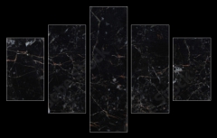 Obraz   panorama texture black marble background, 150 x 100 cm