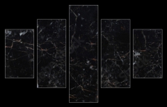 Obraz 5D ptidln - 150 x 100 cm F_GB172631790 - panorama texture black marble background