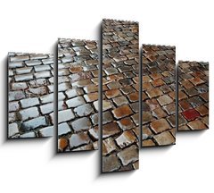 Obraz 5D ptidln - 150 x 100 cm F_GB176627639 - Wet Stone Pavement