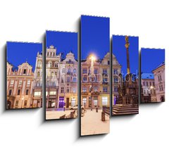 Obraz 5D ptidln - 150 x 100 cm F_GB180867299 - Plaque Pillar on Republic Square in Pilsen - Plakety na nmst Republiky v Plzni