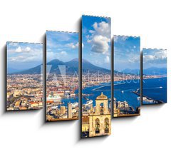 Obraz 5D ptidln - 150 x 100 cm F_GB181078879 - Napoli  and mount Vesuvius in  Italy