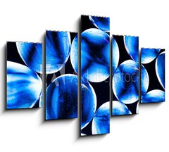 Obraz ptidln 5D - 150 x 100 cm F_GB19265603 - blue gass beads - modr plynov korlky