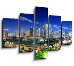 Obraz   Eleveted, night view of Makati, the business district of Metro Manila, Philippines, 150 x 100 cm