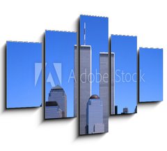 Obraz 5D ptidln - 150 x 100 cm F_GB19855091 - NYC Skyline With The Twin Towers - Panorama NYC s dvojaty