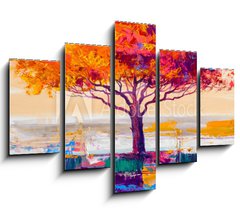 Obraz 5D ptidln - 150 x 100 cm F_GB213955813 - Tree oil painting, artistic background
