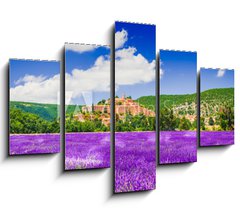 Obraz 5D ptidln - 150 x 100 cm F_GB215601674 - Banon hilltop village in Provence, France