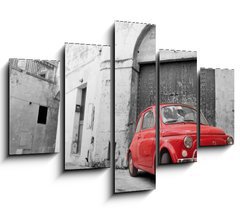 Obraz ptidln 5D - 150 x 100 cm F_GB21804795 - Red Classic Car.