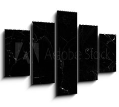 Obraz 5D ptidln - 150 x 100 cm F_GB222555558 - Black marble natural pattern for background, abstract natural marble black and white, black marble stone. high resolution marble