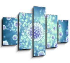 Obraz   3d rendering virus, bacteria, cell, 150 x 100 cm