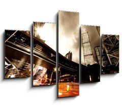 Obraz   Fast moving cars at night, 150 x 100 cm
