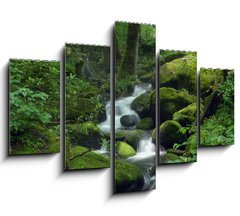 Obraz ptidln 5D - 150 x 100 cm F_GB23470543 - Mossy waterfall - Mossy vodopd