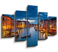 Obraz ptidln 5D - 150 x 100 cm F_GB23626684 - Grand Canal at night, Venice