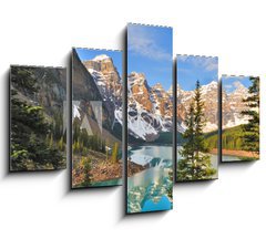 Obraz ptidln 5D - 150 x 100 cm F_GB23984590 - Moraine Lake Sunrise 2 - Moraine jezera Sunrise 2