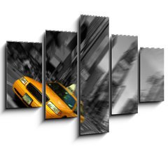 Obraz ptidln 5D - 150 x 100 cm F_GB24780929 - New York City Taxi, Blur focus motion, Times Square