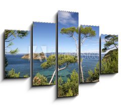 Obraz ptidln 5D - 150 x 100 cm F_GB24971446 - PINS MARITIMES, PLAGE DE LA PALUD, ROCHER DU RASCAS, PORT-CROS,