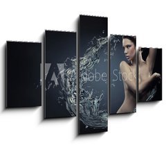 Obraz ptidln 5D - 150 x 100 cm F_GB26154953 - Beautiful women over water splash