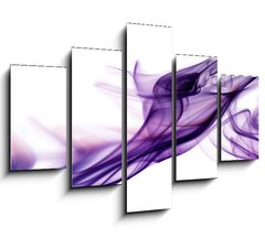 Obraz 5D ptidln - 150 x 100 cm F_GB26188999 - Purple smoke in white background - Fialov kou v blm pozad