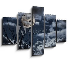 Obraz ptidln 5D - 150 x 100 cm F_GB26290329 - Full moon - plnk