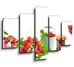 Obraz 5D ptidln - 150 x 100 cm F_GB272522688 - Panoramic collage fruit, drinks, ice cream