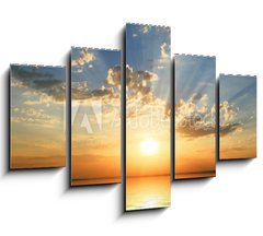 Obraz 5D ptidln - 150 x 100 cm F_GB27387255 - sunset at coast of the sea