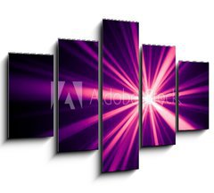 Obraz ptidln 5D - 150 x 100 cm F_GB27619868 - purple rays - fialov paprsky