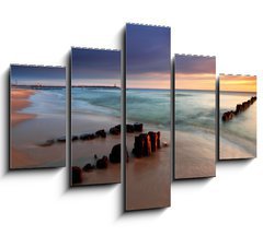 Obraz 5D ptidln - 150 x 100 cm F_GB27723346 - Beautiful sunrise on the beach - Krsn svtn na pli