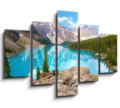 Obraz ptidln 5D - 150 x 100 cm F_GB28040110 - moraine lake - jezero moraine