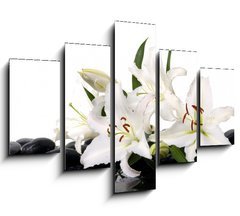 Obraz ptidln 5D - 150 x 100 cm F_GB28705565 - madonna lily and spa stone